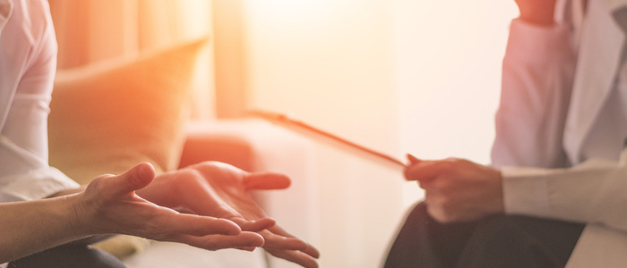 Healthcare concept of professional psychologist doctor consult in psychotherapy session or counsel diagnosis health.